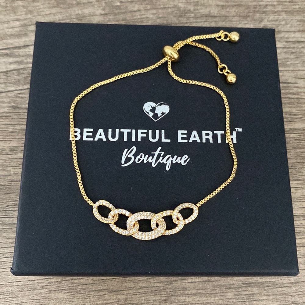 Gold and Rhinestone Bracelets